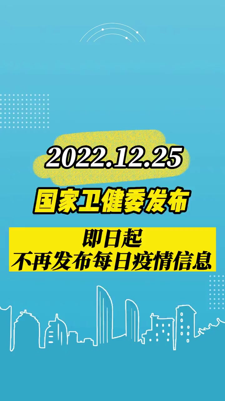 [官方:不再发布每日疫情信息]官方不再发布每日疫情信息的通知