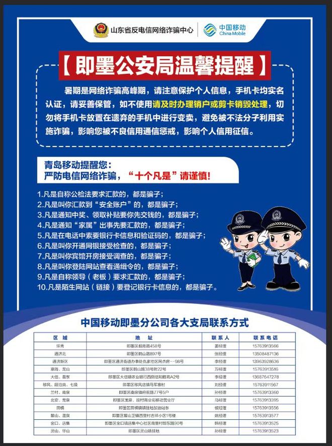 青岛市公安局反诈中心电话
