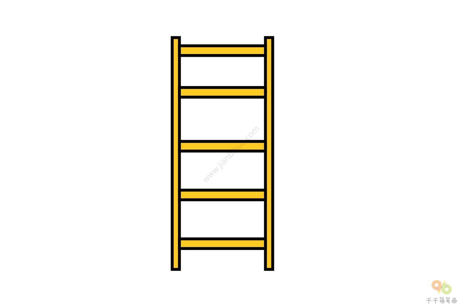 安吉梯子简笔画怎么画-安吉梯子简笔画怎么画图片
