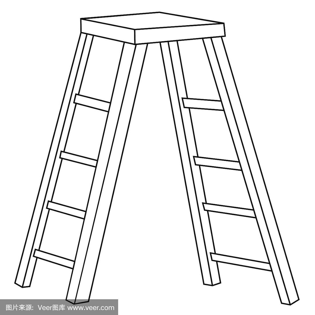 梯子画画图片-梯子简笔画简笔画