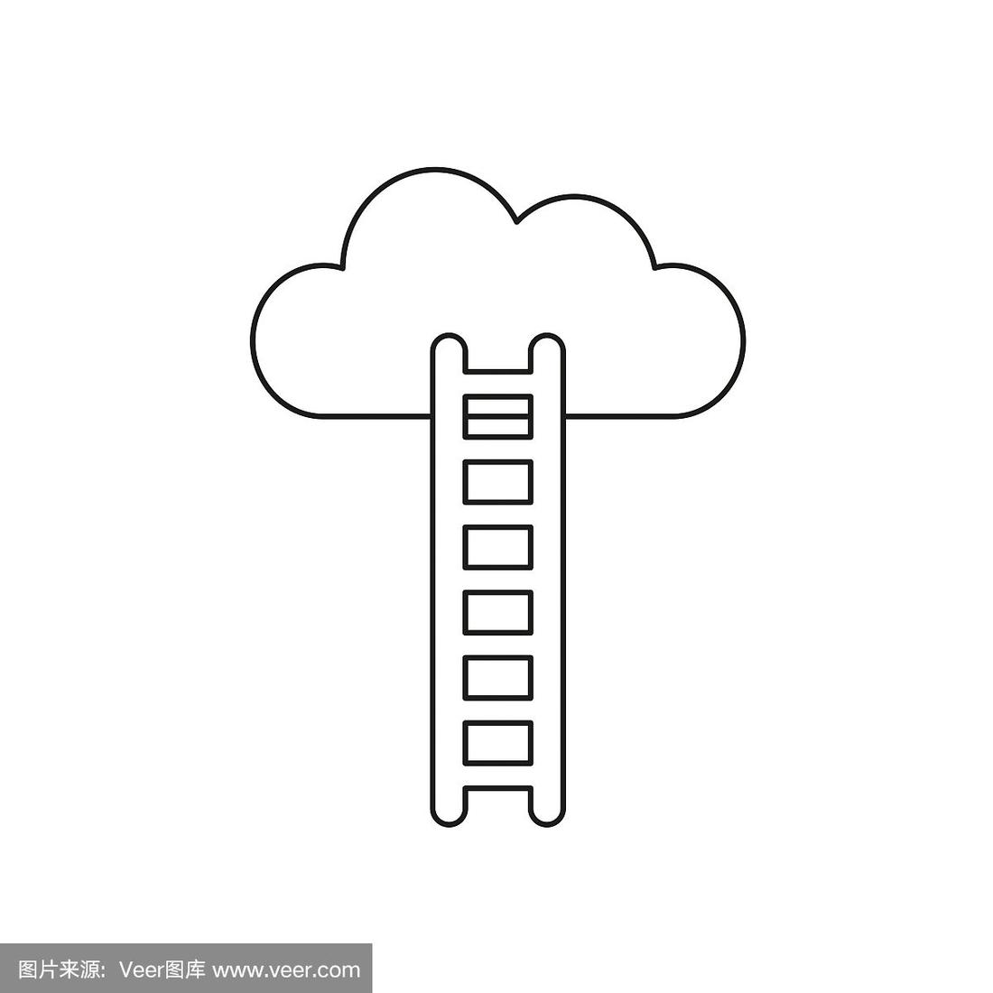 梯子图片简笔画可爱-梯子图片简笔画可爱版
