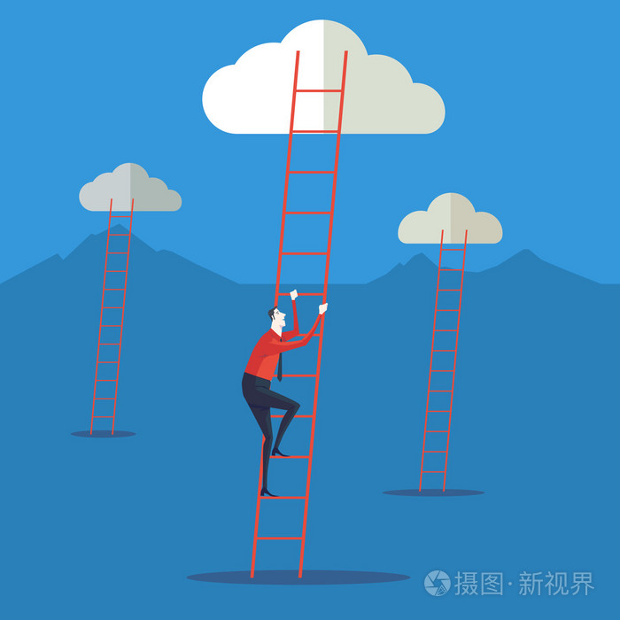 爬梯子卡通-爬梯子卡通画