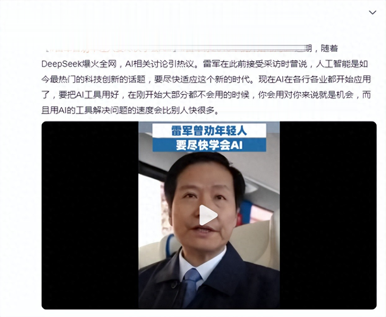包含雷军：把最新AI应用到终端上的词条