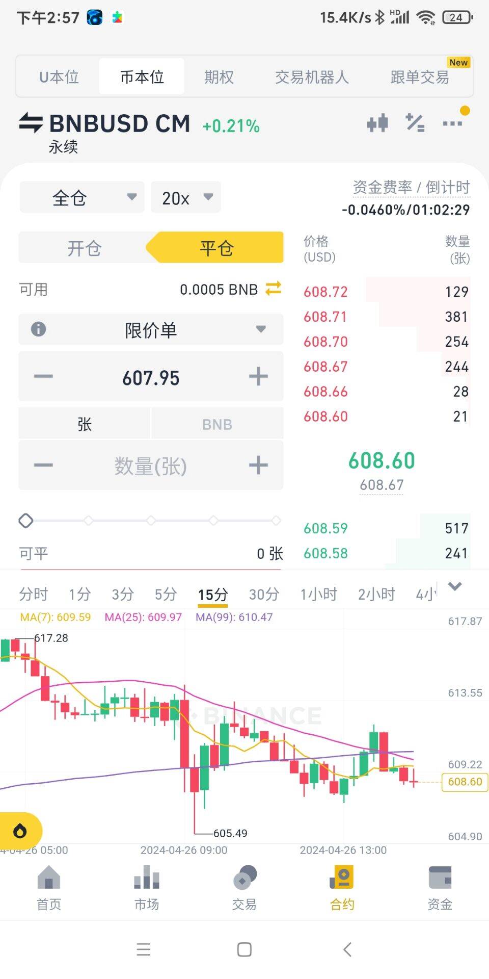 包含永续合约15分钟短线战法的词条