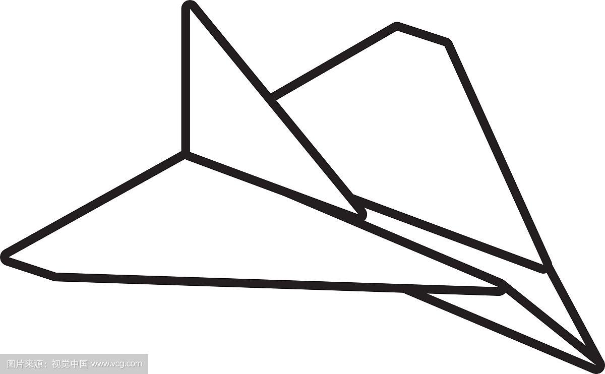 纸飞机简笔画向左飞-简笔画纸飞机的画法步骤